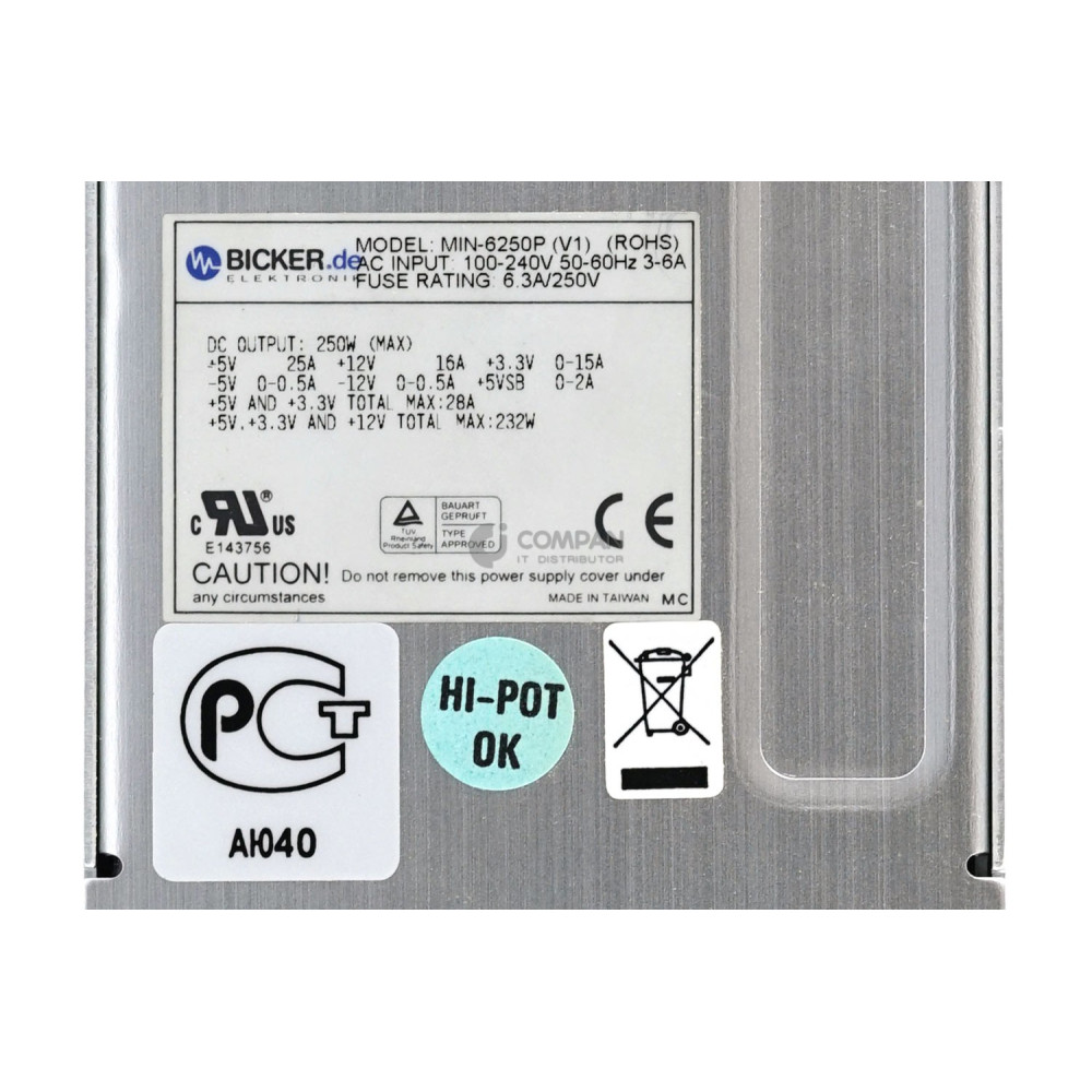 MIN-6250P EMACS 250W POWER SUPPLY FOR GIGAMON GIGAVUE-HB1